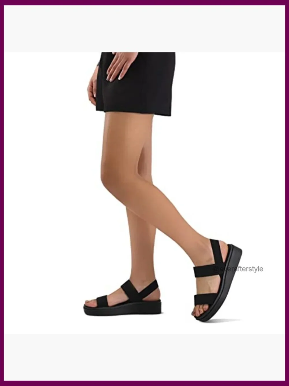 Women's Platform Wedges Sandals Slingback Low Wedges Walking Sandals